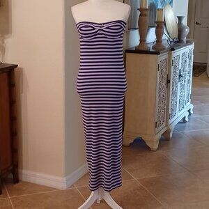 NWOT Circus Hotel Striped Bodycon Strapless Maxi Dress Size 6 (Italian 44)